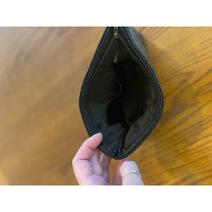 formal beaded evening bag black, silver, gold pattern - 1 zipper 8.5"x6"